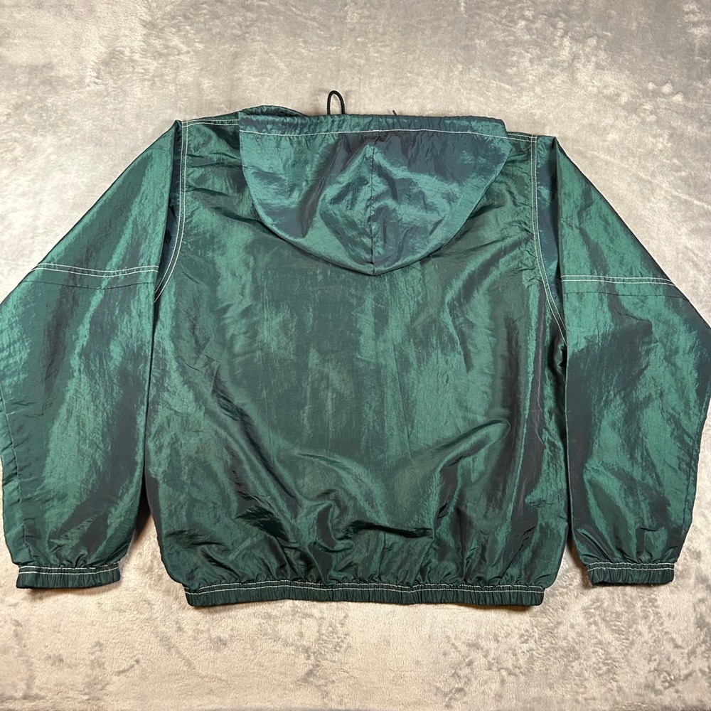 Vintage Surf Style Key West Florida Iridescent Windbreaker Jacket Green OSFA - Picture 5 of 7